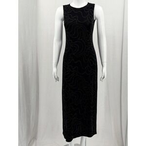 Vintage Jalate Dress Womens Small Black Sheer Maxi‎ Fairy Grunge Whimsigoth Y2K